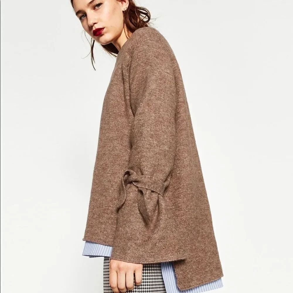 ✨ ZARA TIE SLEEVES SWEATER✨ - Picture 8 of 9